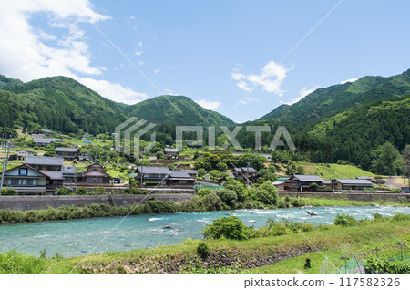 Countryside scenery "Maze Village and Maze River" Countryside scenery "Maze Village and Maze River" 117582326