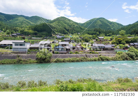 Countryside scenery "Maze Village and Maze River" Countryside scenery "Maze Village and Maze River" 117582330