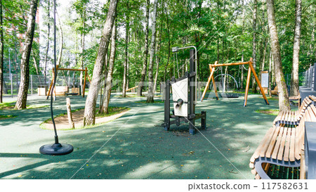 summer recreation fun slide playground leisure park joy childhood play equipment activity outdoor 117582631