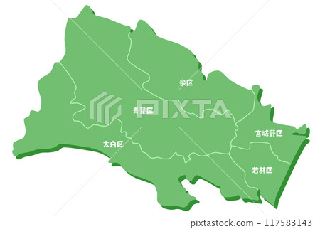 宮城縣仙台市的形狀 宮城縣仙台市的形狀 117583143
