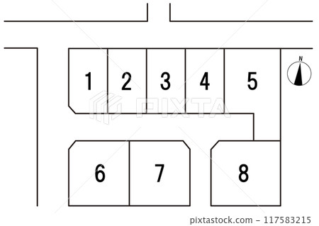 Real estate illustration for sale of houses for sale 117583215