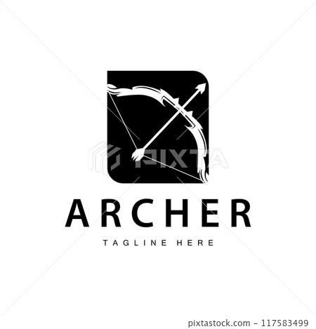 black silhouette logo design archery concept arrow illustration simple template black silhouette logo design archery concept arrow illustration simple template 117583499