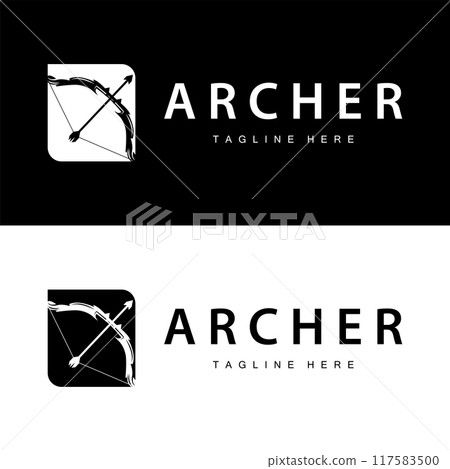 black silhouette logo design archery concept arrow illustration simple template black silhouette logo design archery concept arrow illustration simple template 117583500