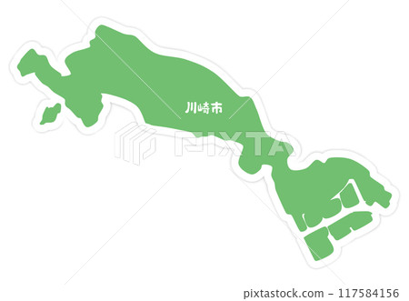 神奈川縣川崎市的形狀 117584156
