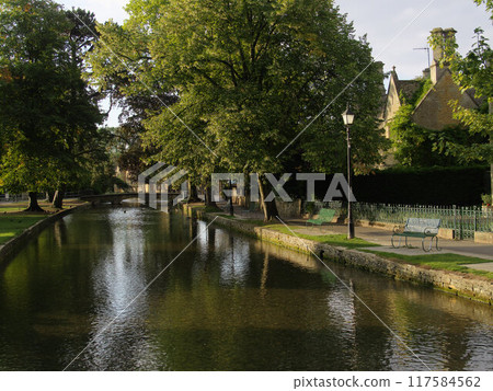 Landscape of Bourton-on-the-Water, Cotswolds, England 117584562