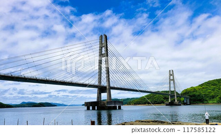 Ikarashi Bridge and surrounding scenery, Ikarashi Island, Nagashima Town, Izumi District, Kagoshima Prefecture Ikarashi Bridge and surrounding scenery, Ikarashi Island, Nagashima Town, Izumi District, Kagoshima Prefecture 117585122