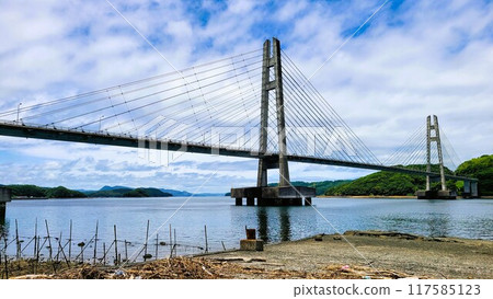 Ikarashi Bridge and surrounding scenery, Ikarashi Island, Nagashima Town, Izumi District, Kagoshima Prefecture Ikarashi Bridge and surrounding scenery, Ikarashi Island, Nagashima Town, Izumi District, Kagoshima Prefecture 117585123