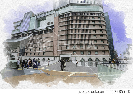 水彩風格梅田阪急梅田總店 大阪府大阪市 117585568