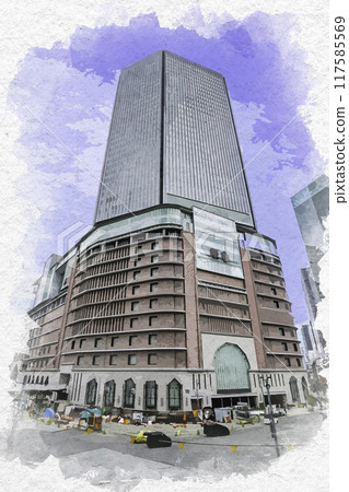Watercolor style Umeda Hankyu Umeda Main Store Osaka City, Osaka Prefecture 117585569