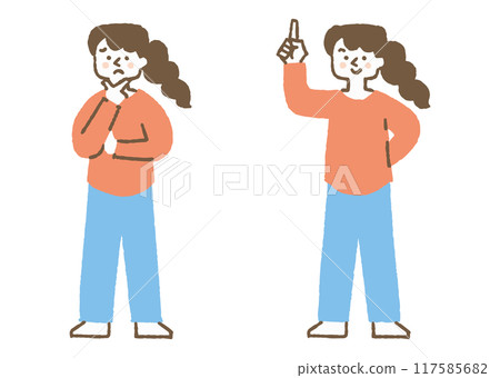 一組憂心忡忡的人和受到啟發的人_color 一組憂心忡忡的人和受到啟發的人_color 117585682