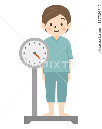 Weight measurement illustration 117586742