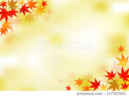 Frame of autumn leaves 117587041