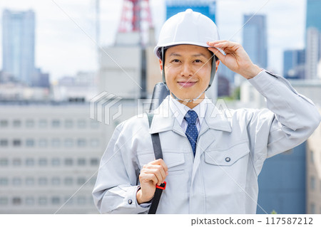 General contractor business male General contractor business male 117587212