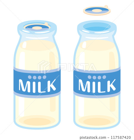 帶紙蓋奶瓶套裝和不帶紙蓋奶瓶套裝 帶紙蓋奶瓶套裝和不帶紙蓋奶瓶套裝 117587420