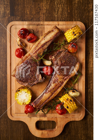 Grilled Hokkaido Ezo deer meat, venison, wild game dishes Grilled Hokkaido Ezo deer meat, venison, wild game dishes 117587430
