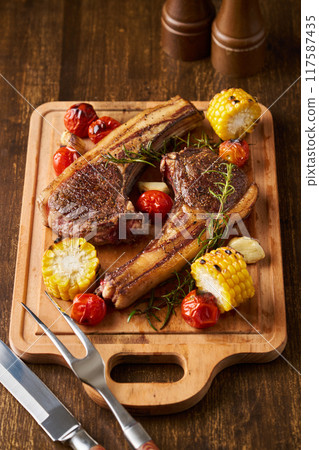 Grilled Hokkaido Ezo deer meat, venison, wild game dishes Grilled Hokkaido Ezo deer meat, venison, wild game dishes 117587435