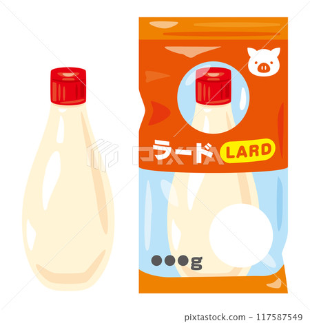 Commercially available lard in a tube 117587549