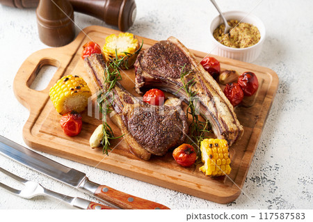 Grilled Hokkaido Ezo deer meat, venison, wild game dishes Grilled Hokkaido Ezo deer meat, venison, wild game dishes 117587583