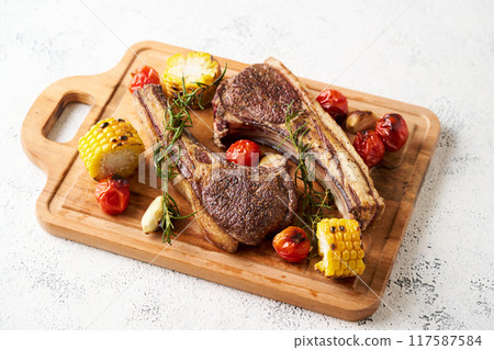 Grilled Hokkaido Ezo deer meat, venison, wild game dishes Grilled Hokkaido Ezo deer meat, venison, wild game dishes 117587584