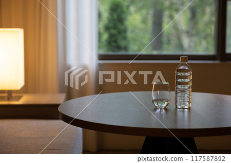 Relaxing at a hotel on your trip 117587892