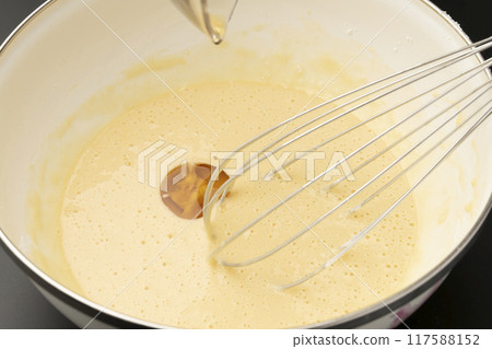 Mix the ingredients to make steamed bread Mix the ingredients to make steamed bread 117588152