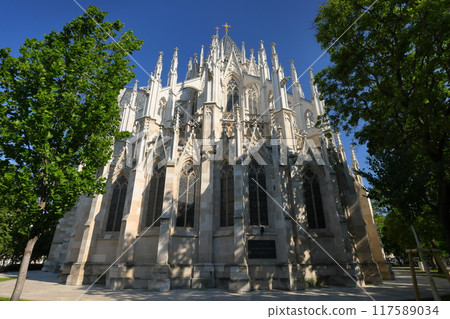 Central Europe, Austria, World Heritage Site, Vienna Historical District, Votive Church along Ringstrasse 117589034