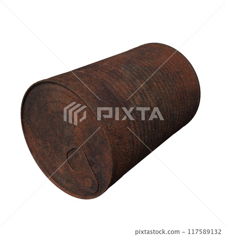 The Rusty Can metal for  food or health concept 3d rendering. 117589132