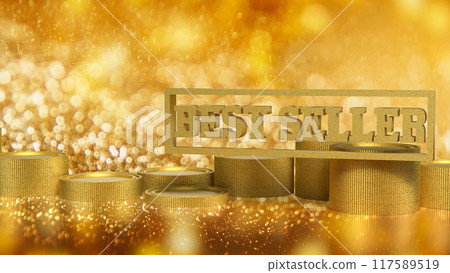 The Best seller and coins for business concept 3d rendering The Best seller and coins for business concept 3d rendering 117589519