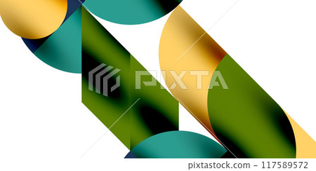 Tech minimal circular shapes geometric art. Vector modern circles Tech minimal circular shapes geometric art. Vector modern circles 117589572