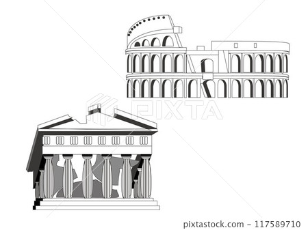 古建築插畫 117589710