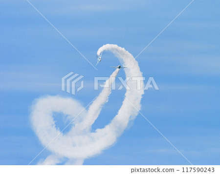 Japan Air Self-Defense Force Blue Impulse Corkscrew 117590243