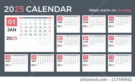 2025 Calendar 117590982