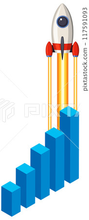 Startup Growth Rocket Concept 117591093