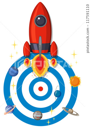 Rocket Launching Towards Target Rocket Launching Towards Target 117591110