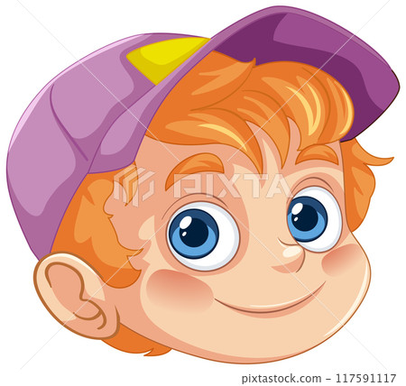 Smiling Boy with Purple Cap Smiling Boy with Purple Cap 117591117