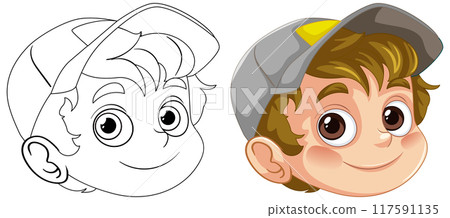 Smiling Boy with Cap 117591135