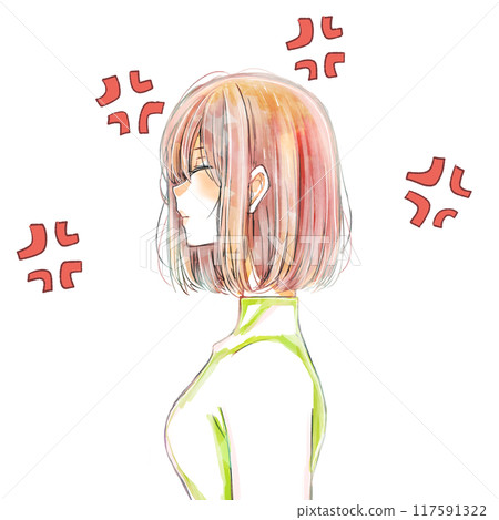 安靜憤怒的女人,惱怒的馬克 安靜憤怒的女人,惱怒的馬克 117591322