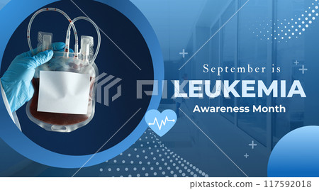 September leukemia awareness month design on blue background. September leukemia awareness month design on blue background. 117592018
