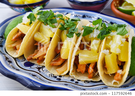 Tacos al pastor (Mexican cuisine) Tacos al pastor (Mexican cuisine) 117592646