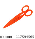 hand drawn illustration of scissors 117594565