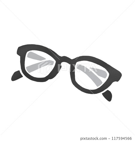黑框眼鏡手繪插畫 117594566