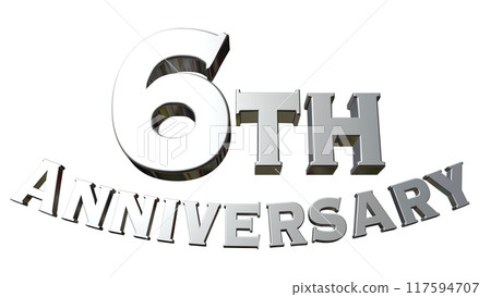 3DCG characters "6th Anniversary/6th anniversary" Silver, Silver 117594707