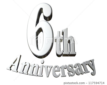 3DCG characters "6th Anniversary/6th anniversary" Silver, Silver 117594714