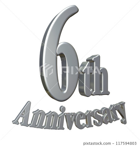 3DCG角色「6th Anniversary/6週年」銀、銀 3DCG角色「6th Anniversary/6週年」銀、銀 117594803