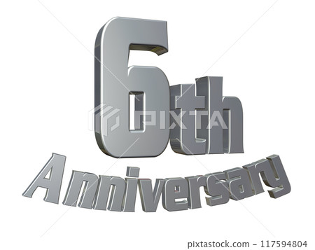 3DCG角色「6th Anniversary/6週年」銀、銀 3DCG角色「6th Anniversary/6週年」銀、銀 117594804
