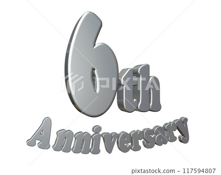 3DCG characters "6th Anniversary/6th anniversary" Silver, Silver 117594807