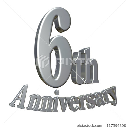 3DCG characters "6th Anniversary/6th anniversary" Silver, Silver 117594808