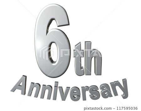 3DCG角色「6th Anniversary/6週年」銀、銀 3DCG角色「6th Anniversary/6週年」銀、銀 117595036