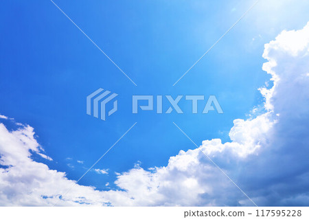 Summer blue sky and clouds 117595228