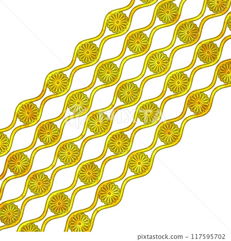 金色菊花圖案 117595702